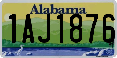 AL license plate 1AJ1876