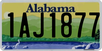 AL license plate 1AJ1877