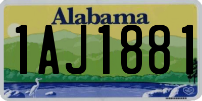 AL license plate 1AJ1881