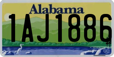 AL license plate 1AJ1886