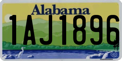 AL license plate 1AJ1896
