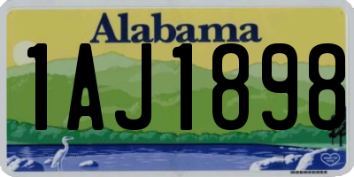 AL license plate 1AJ1898