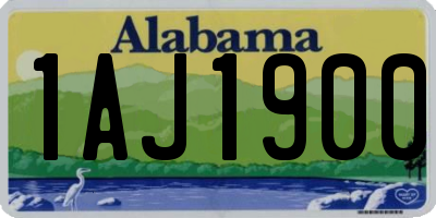 AL license plate 1AJ1900