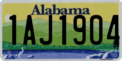 AL license plate 1AJ1904