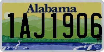 AL license plate 1AJ1906