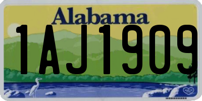 AL license plate 1AJ1909