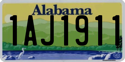 AL license plate 1AJ1911
