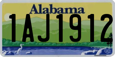 AL license plate 1AJ1912