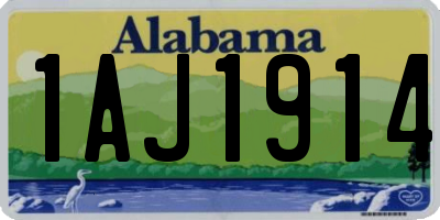 AL license plate 1AJ1914