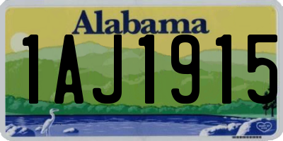 AL license plate 1AJ1915