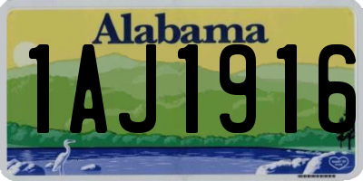 AL license plate 1AJ1916