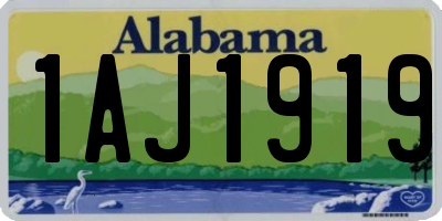AL license plate 1AJ1919