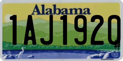 AL license plate 1AJ1920