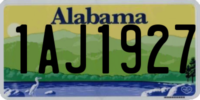 AL license plate 1AJ1927