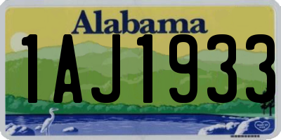 AL license plate 1AJ1933