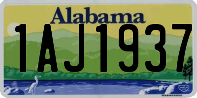 AL license plate 1AJ1937