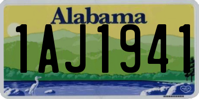 AL license plate 1AJ1941