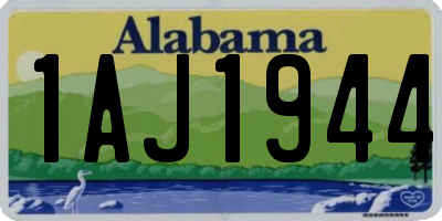 AL license plate 1AJ1944