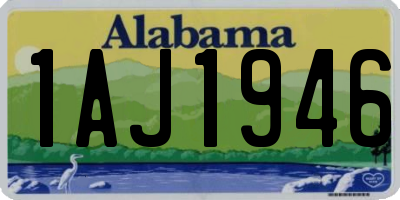 AL license plate 1AJ1946