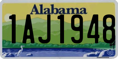AL license plate 1AJ1948