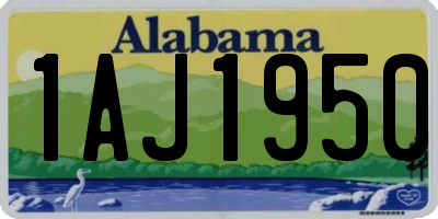 AL license plate 1AJ1950