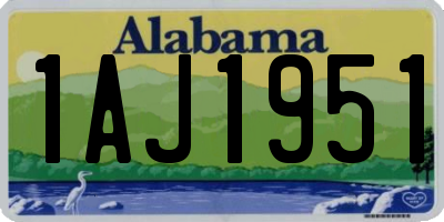 AL license plate 1AJ1951