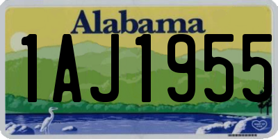 AL license plate 1AJ1955