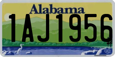 AL license plate 1AJ1956