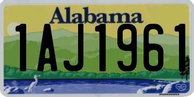 AL license plate 1AJ1961
