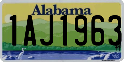 AL license plate 1AJ1963