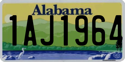 AL license plate 1AJ1964