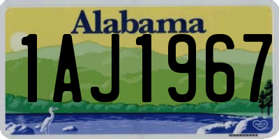 AL license plate 1AJ1967