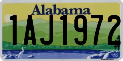 AL license plate 1AJ1972