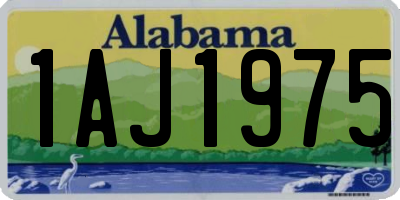 AL license plate 1AJ1975