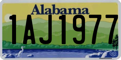 AL license plate 1AJ1977