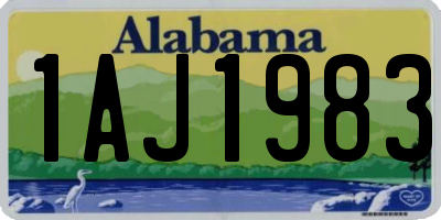 AL license plate 1AJ1983