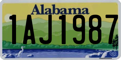 AL license plate 1AJ1987