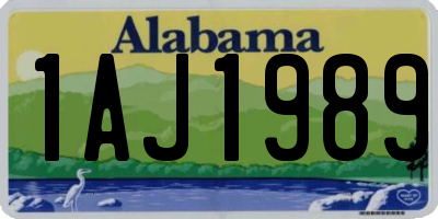 AL license plate 1AJ1989