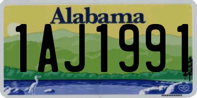 AL license plate 1AJ1991