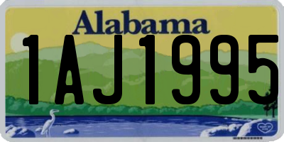 AL license plate 1AJ1995