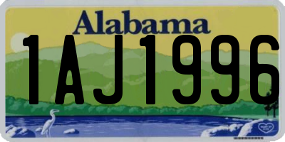 AL license plate 1AJ1996