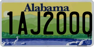 AL license plate 1AJ2000