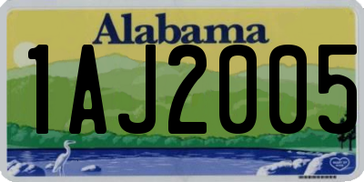 AL license plate 1AJ2005