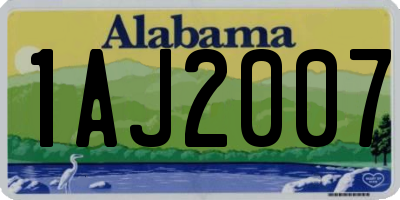 AL license plate 1AJ2007