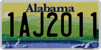 AL license plate 1AJ2011