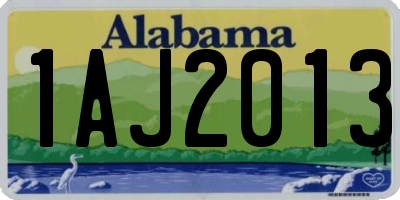 AL license plate 1AJ2013