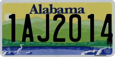 AL license plate 1AJ2014