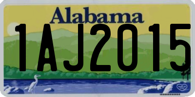 AL license plate 1AJ2015