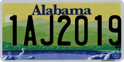 AL license plate 1AJ2019