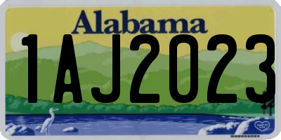 AL license plate 1AJ2023